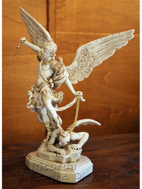 Statua San Michele Arcangelo effetto Antichizzato 52-100cm