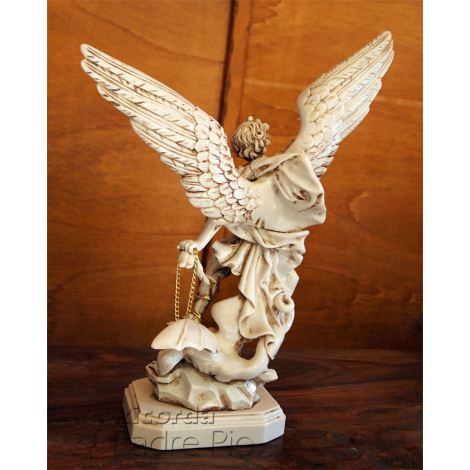 Statua San Michele Arcangelo effetto Antichizzato 52-100cm