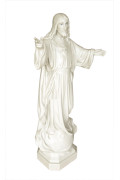 Statua Sacro Cuore di Gesù 85cm effetto Capodimonte