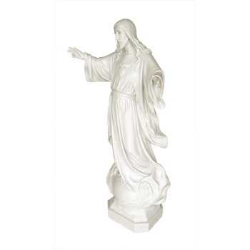 Statua Sacro Cuore di Gesù 85cm effetto Capodimonte