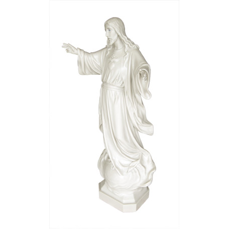 Statua Sacro Cuore di Gesù 85cm effetto Capodimonte
