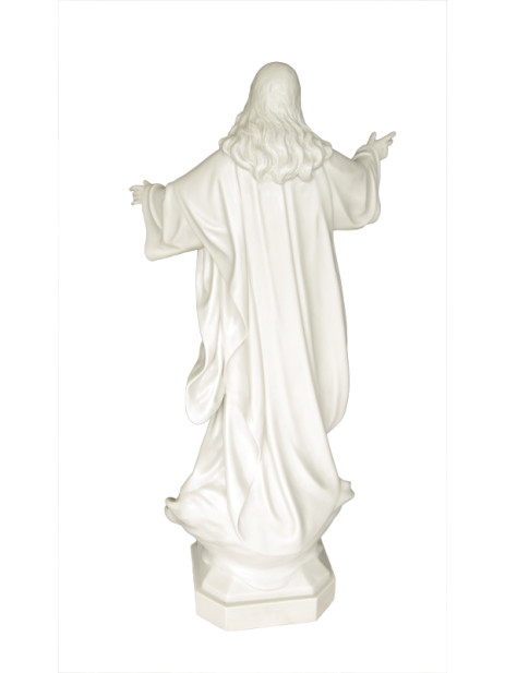 Statua Sacro Cuore di Gesù 85cm effetto Capodimonte