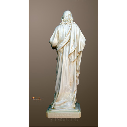 Statua Sacro Cuore di Gesù 50cm effetto invecchiato