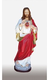 Statua Sacro Cuore di Gesù benedicente 60cm