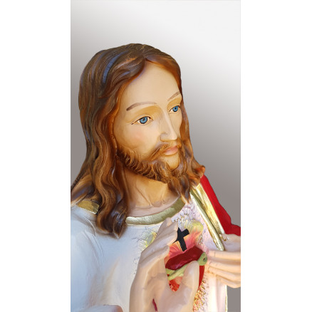 Statua Sacro Cuore di Gesù benedicente 60cm