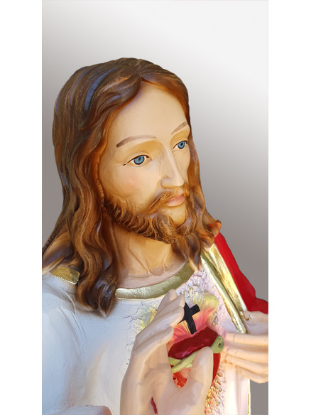 Statua Sacro Cuore di Gesù benedicente 60cm