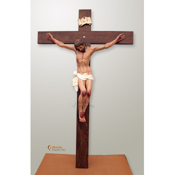 Cristo in resina-polvere di marmo da 120cm