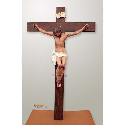 Cristo in resina-polvere di marmo da 120cm