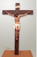 Cristo in resina-polvere di marmo da 120cm