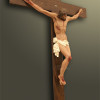 Cristo in resina-polvere di marmo da 120cm