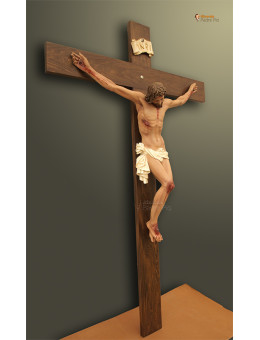 Cristo in resina-polvere di marmo da 120cm