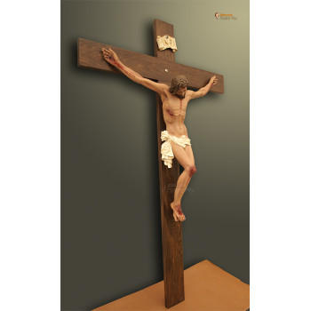 Cristo in resina-polvere di marmo da 120cm