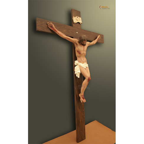 Cristo in resina-polvere di marmo da 120cm