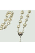 Rosario Perle Beige a catena