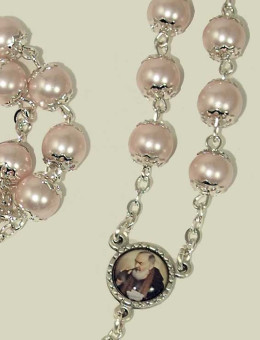 Rosario Perle Rosa a catena