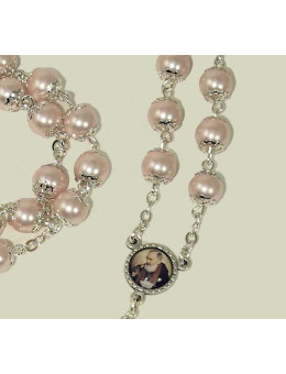 Rosario Perle Rosa a catena