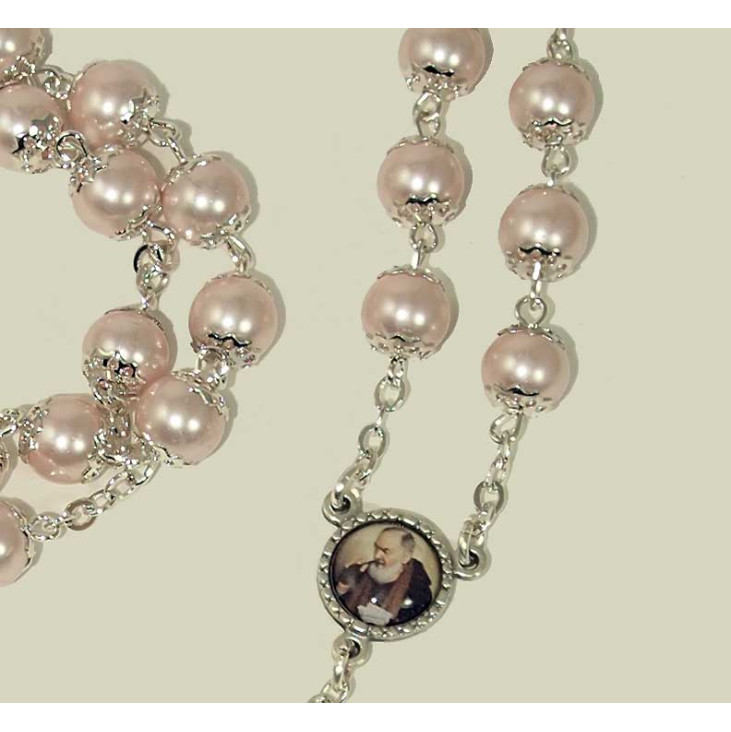 Rosario Perle Rosa a catena