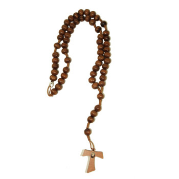 Rosario Tau filo legno