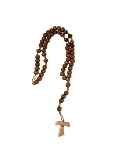Rosario Tau filo legno