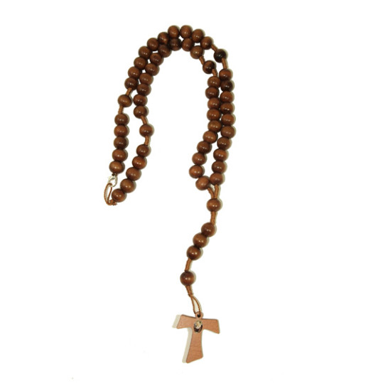 Rosario Tau filo legno