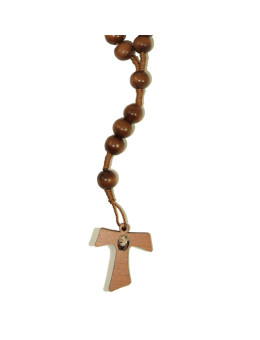 Rosario Tau filo legno