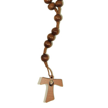 Rosario Tau filo legno