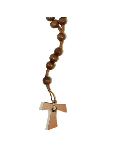 Rosario Tau filo legno